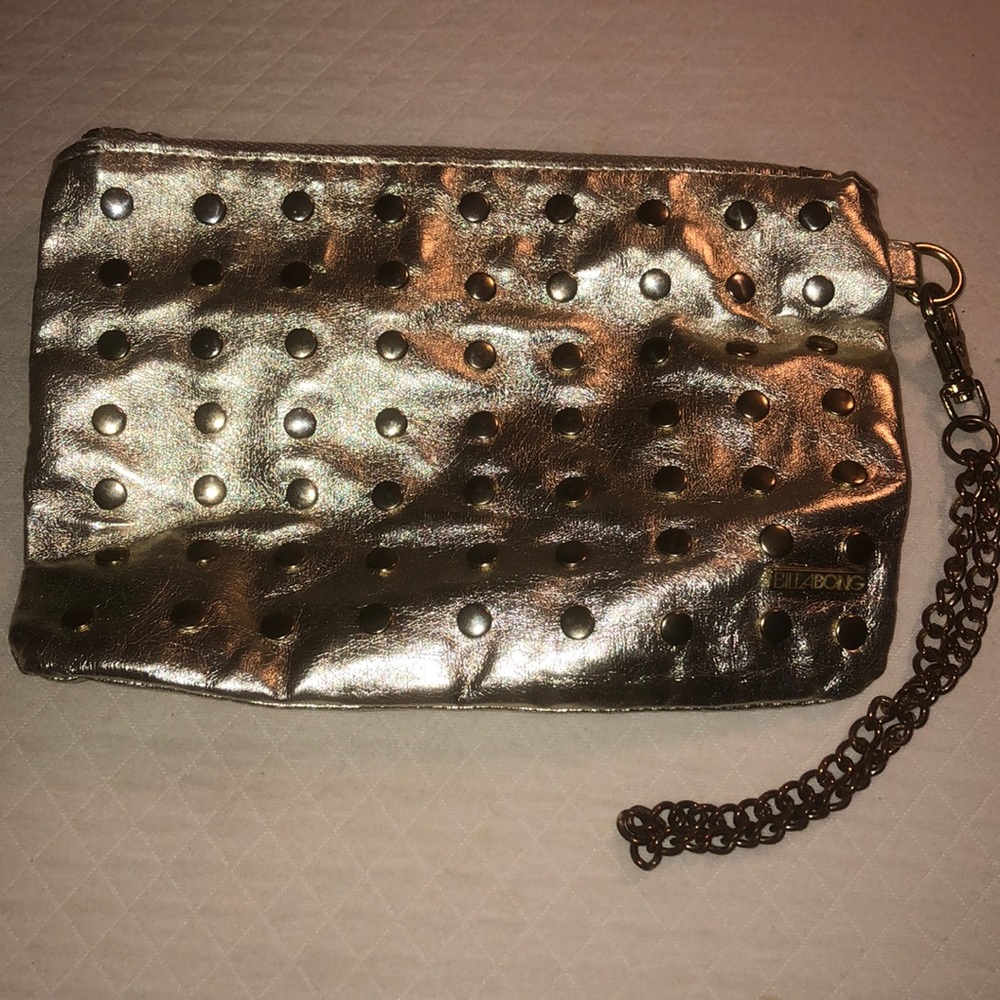 Billabong Metallic & studded wristlet